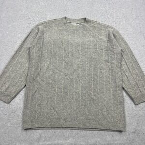 Reformation Wool Sweater Women's Large Gray Oversized Merino Wool Knit Pullover